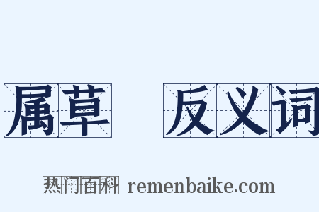 属草稾反义词是什么意思的图片